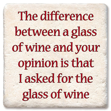 Dessous de verre - La différence entre le vin et votre opinion